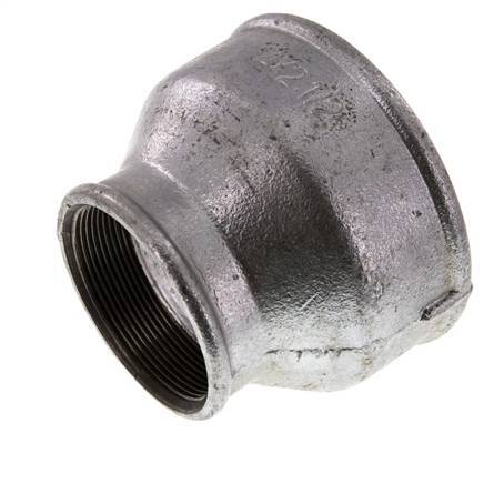 Rp 4'' x Rp 2 1/2'' Zinc plated Cast iron Round Socket 25 Bar