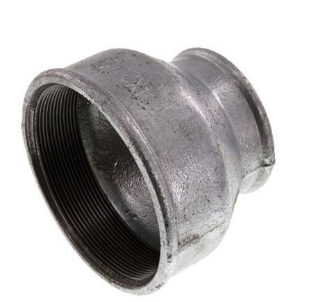 Rp 4'' x Rp 2 1/2'' Verzinkt Gietijzeren Ronde Sok 25 Bar
