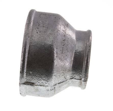 Rp 4'' x Rp 2 1/2'' Verzinkt Gietijzeren Ronde Sok 25 Bar