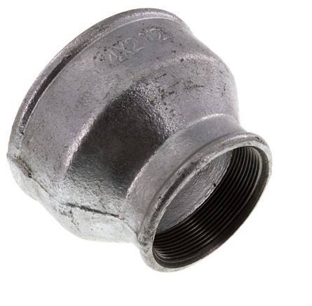 Rp 4'' x Rp 2 1/2'' Verzinkt Gietijzeren Ronde Sok 25 Bar