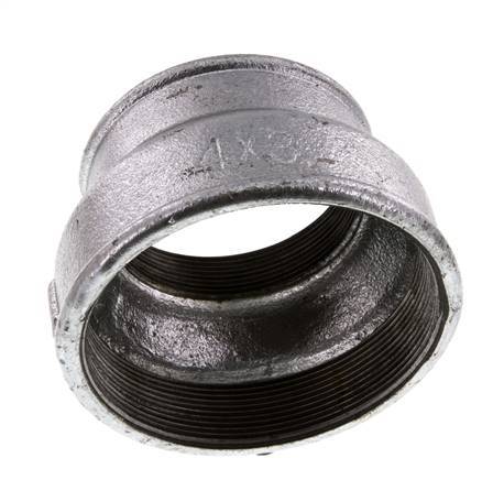Rp 4'' x Rp 3'' Verzinkt Gietijzeren Ronde Sok 25 Bar