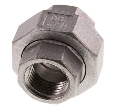1/2'' NPT RVS Borstnippel 3-delig met Conische afdichting 16 Bar
