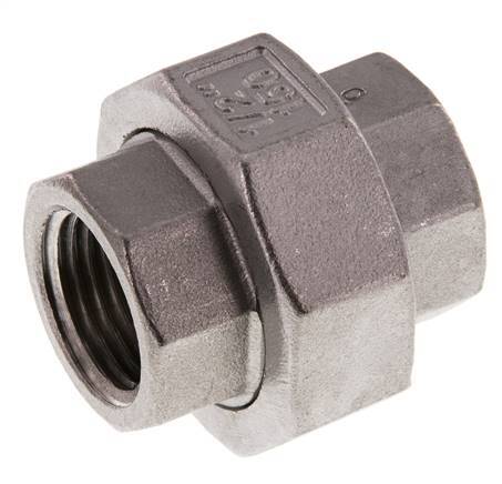 1/2'' NPT RVS Borstnippel 3-delig met Conische afdichting 16 Bar