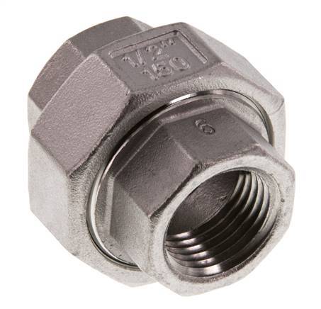 1/2'' NPT RVS Borstnippel 3-delig met Conische afdichting 16 Bar