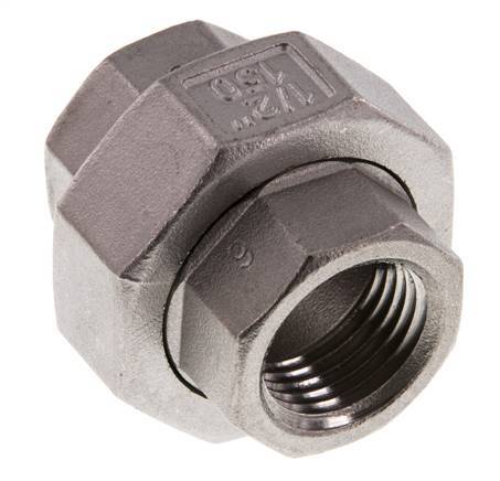 1/2'' NPT RVS Borstnippel 3-delig met Conische afdichting 16 Bar
