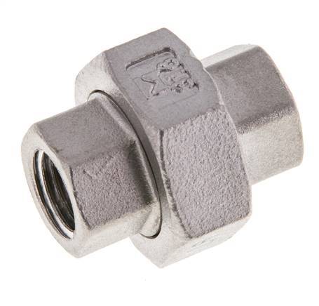 1/4'' NPT Stainless steel Double Nipple 3-pieces with Conically sealing 16 Bar