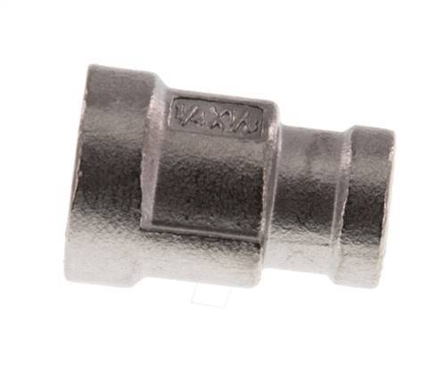 Rp 1/4'' x Rp 1/8'' Stainless steel Round Socket 16 Bar [2 Pieces]