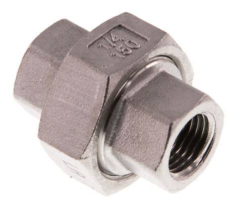Rp 1/4'' RVS Borstnippel 3-delig met Conische afdichting 16 Bar