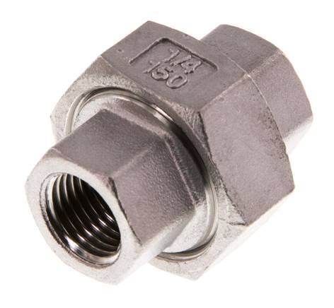 Rp 1/4'' RVS Borstnippel 3-delig met Conische afdichting 16 Bar