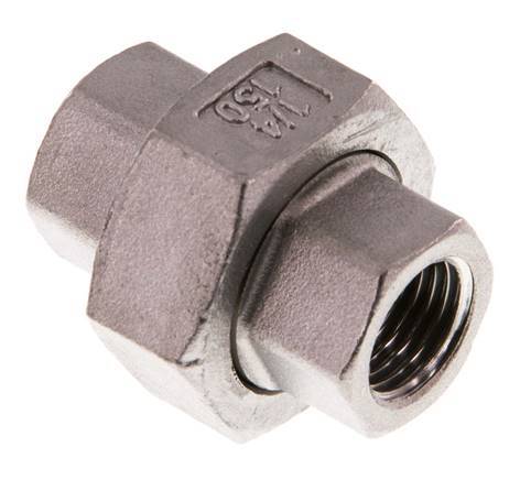 Rp 1/4'' RVS Borstnippel 3-delig met Conische afdichting 16 Bar