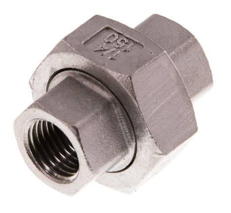 Rp 1/4'' RVS Borstnippel 3-delig met Conische afdichting 16 Bar