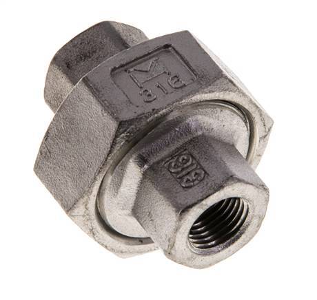 1/8'' NPT RVS Borstnippel 3-delig met Conische afdichting 16 Bar