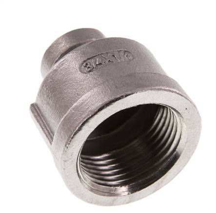Rp 3/4'' x Rp 1/4'' RVS Ronde Sok 16 Bar