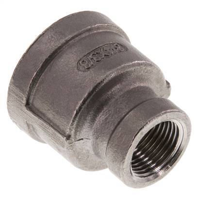 Rp 3/4'' x Rp 3/8'' RVS Ronde Sok 16 Bar