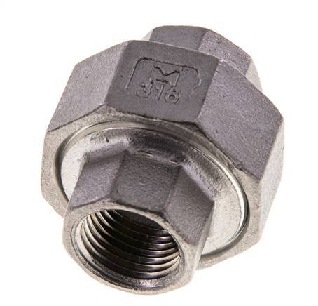 3/8'' NPT RVS Borstnippel 3-delig met Conische afdichting 16 Bar