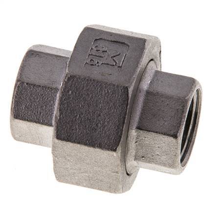 3/8'' NPT Stainless steel Double Nipple 3-pieces with Conically sealing 16 Bar