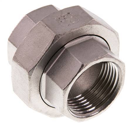 Rp 1'' RVS Borstnippel 3-delig met Conische afdichting 16 Bar