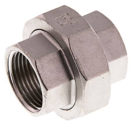 Rp 1'' RVS Borstnippel 3-delig met Conische afdichting 16 Bar