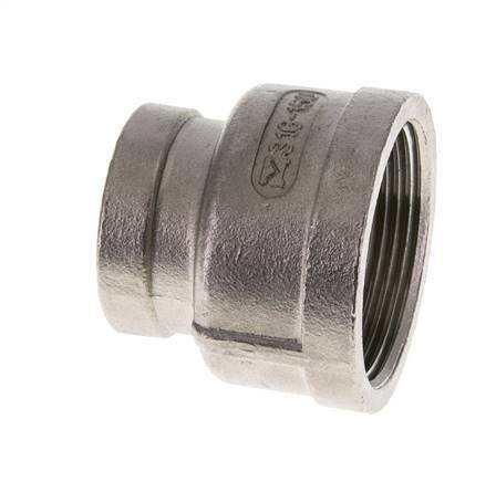 1 1/2'' NPT x 1'' NPT RVS Ronde Sok 16 Bar