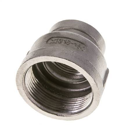1 1/2'' NPT x 1'' NPT RVS Ronde Sok 16 Bar