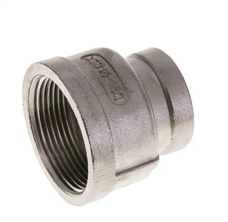 1 1/2'' NPT x 1'' NPT RVS Ronde Sok 16 Bar