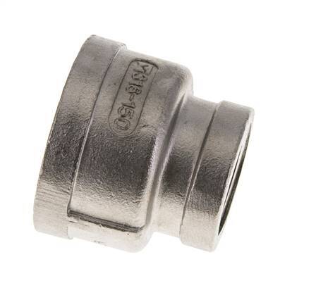 1 1/2'' NPT x 1'' NPT RVS Ronde Sok 16 Bar