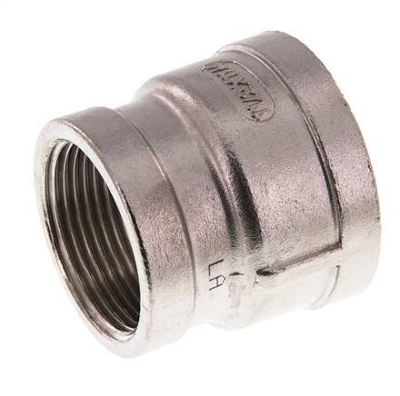 Rp 1 1/2'' x Rp 1 1/4'' RVS Ronde Sok 16 Bar