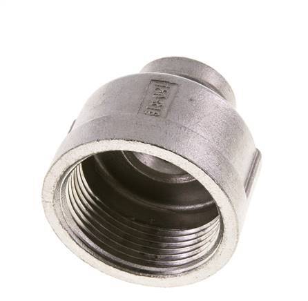 1 1/4'' NPT x 1/2'' NPT RVS Ronde Sok 16 Bar