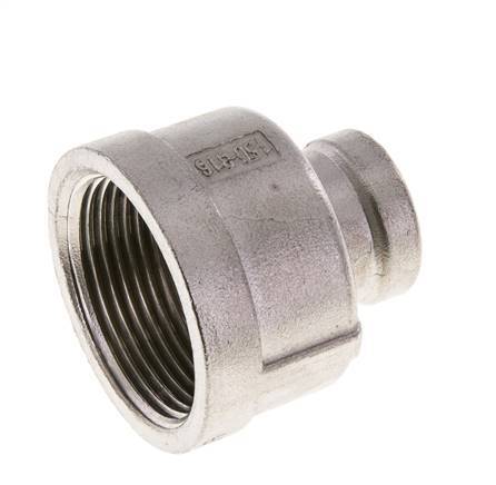 1 1/4'' NPT x 1/2'' NPT RVS Ronde Sok 16 Bar