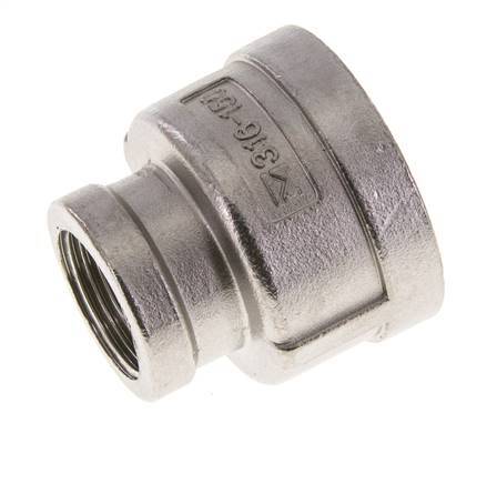 1 1/4'' NPT x 3/4'' NPT RVS Ronde Sok 16 Bar