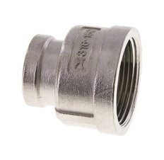 1 1/4'' NPT x 3/4'' NPT RVS Ronde Sok 16 Bar