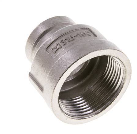 1 1/4'' NPT x 3/4'' NPT RVS Ronde Sok 16 Bar