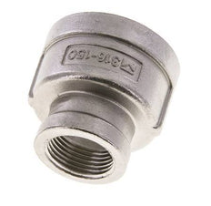 1 1/4'' NPT x 3/4'' NPT RVS Ronde Sok 16 Bar