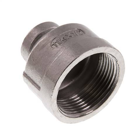 Rp 1 1/4'' x Rp 1/2'' RVS Ronde Sok 16 Bar