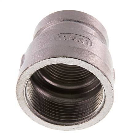 Rp 1 1/4'' x Rp 1'' RVS Ronde Sok 16 Bar
