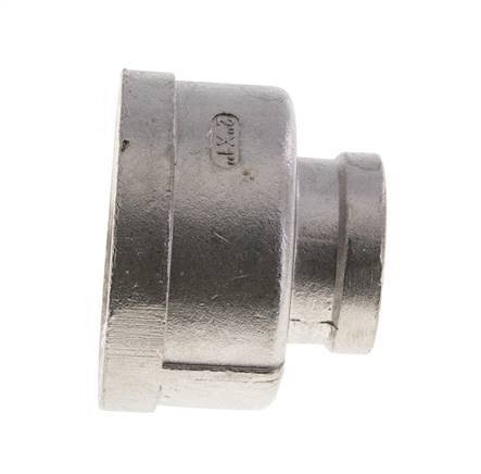 2'' NPT x 1'' NPT RVS Ronde Sok 16 Bar