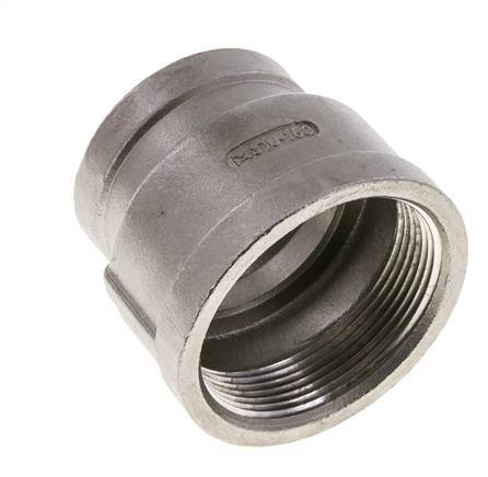 2'' NPT x 1 1/2'' NPT RVS Ronde Sok 16 Bar