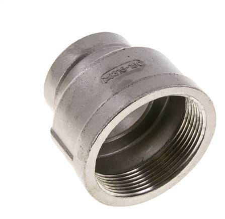 2'' NPT x 1 1/4'' NPT RVS Ronde Sok 16 Bar