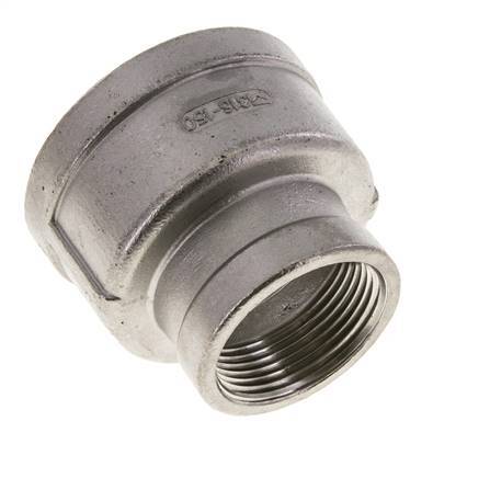 2'' NPT x 1 1/4'' NPT RVS Ronde Sok 16 Bar