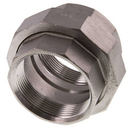 2'' NPT RVS Borstnippel 3-delig met Conische afdichting 16 Bar