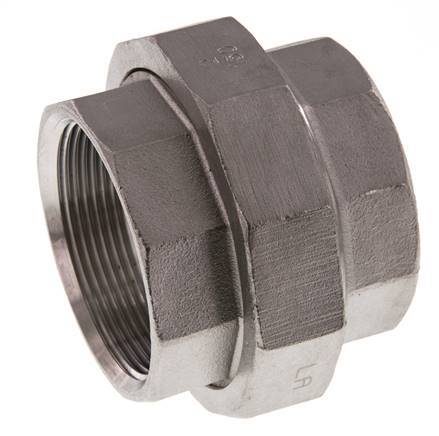 2'' NPT RVS Borstnippel 3-delig met Conische afdichting 16 Bar