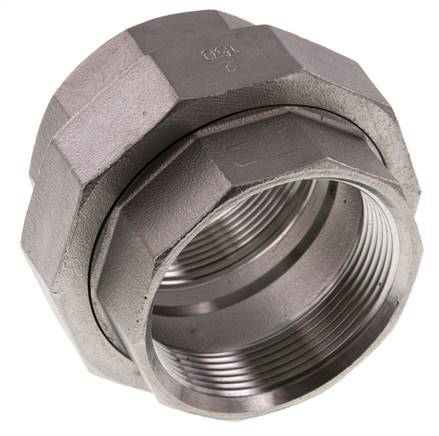 2'' NPT RVS Borstnippel 3-delig met Conische afdichting 16 Bar