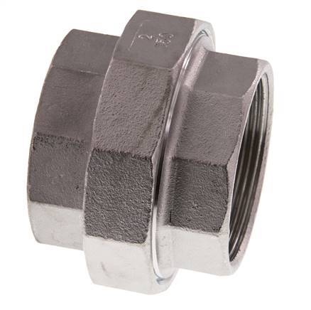 Rp 2'' Stainless steel Double Nipple 3-pieces with Conically sealing 16 Bar