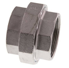 Rp 2'' Stainless steel Double Nipple 3-pieces with Conically sealing 16 Bar