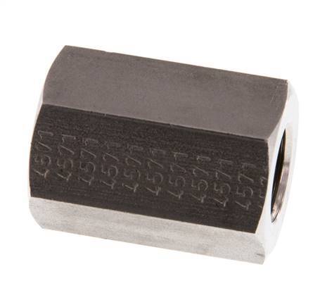 G 1/4'' x G 3/8'' RVS Sok 250 Bar - Hydrauliek