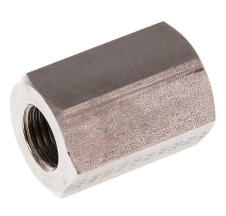 G 1/4'' x G 3/8'' RVS Sok 250 Bar - Hydrauliek