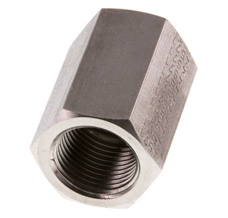 G 1/4'' x G 3/8'' RVS Sok 250 Bar - Hydrauliek