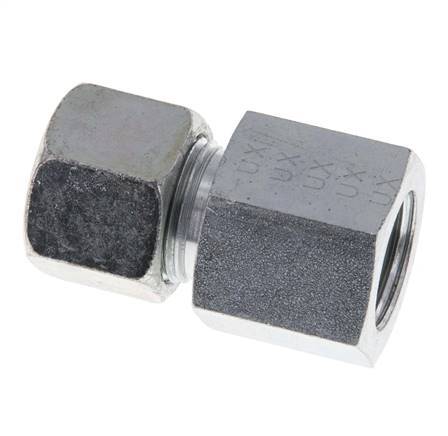 G 1/2'' x 14S Verzinkt Stalen Rechte Snijring Koppeling 630 Bar DIN 2353