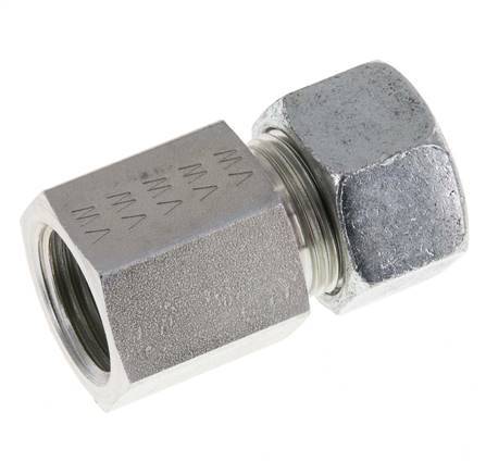 G 1/2'' x 15L Verzinkt Stalen Rechte Snijring Koppeling 315 Bar DIN 2353