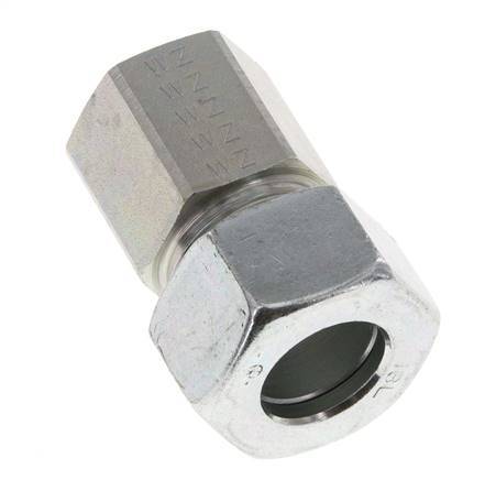 G 1/2'' x 18L Verzinkt Stalen Rechte Snijring Koppeling 315 Bar DIN 2353